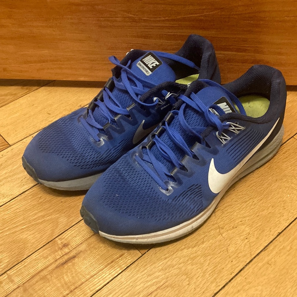 Mens NIKE AIR ZOOM STRUCTURE 21 Blue Runnig Trainers 904695 402